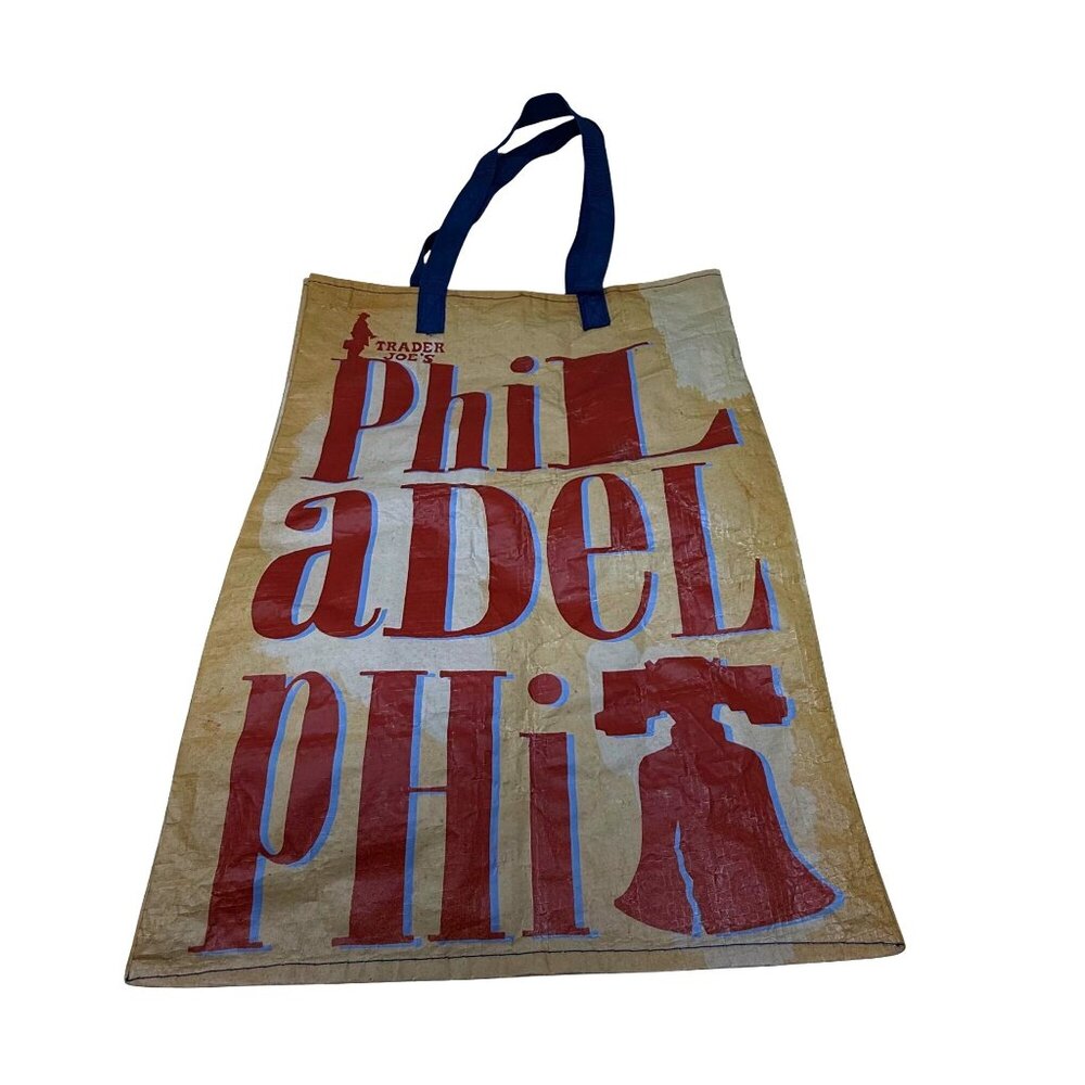 Trader Joes Philadelphia Tote Bag Liberty Bell Water Ice Hoagie Alls I'm Sayin